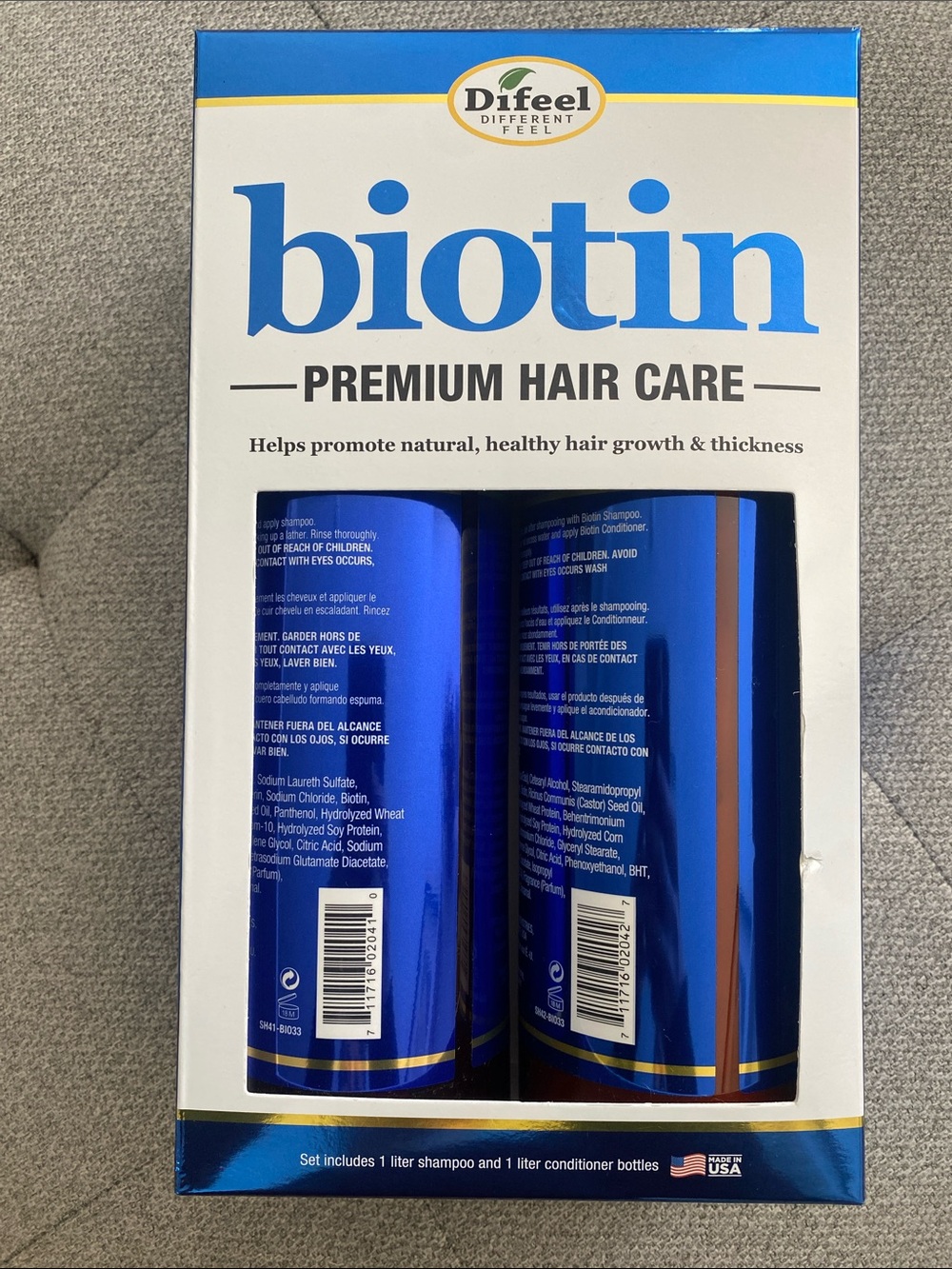 Biotin Premium Hair Care Shampoo & Conditioner - Blue